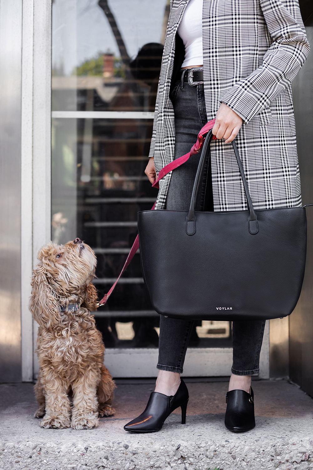 Designer Shopper Bag with Dog